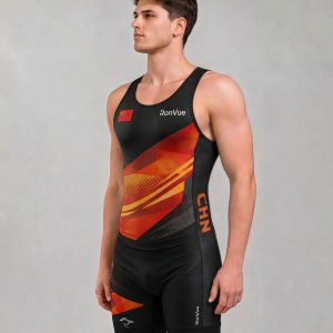 Men’s Champion Collection Pro Racing Unisuit – Red-Gold China Style